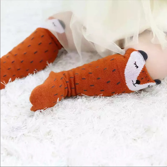 Brand New Set of 2 Pairs Fox Knee High Socks 0-12M - Picture 3 of 6